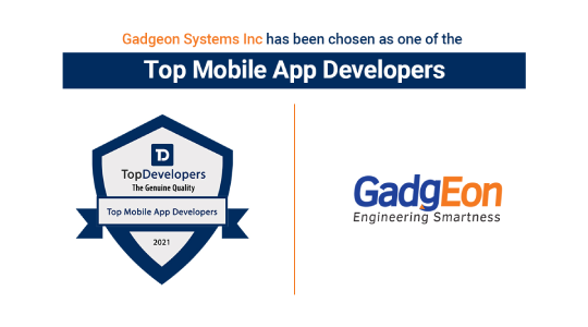 Gadgeon Systems Inc named as a Top Mobile App Development Company of 2021